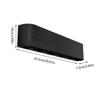 Porte-manteau mural crochets bois Noir