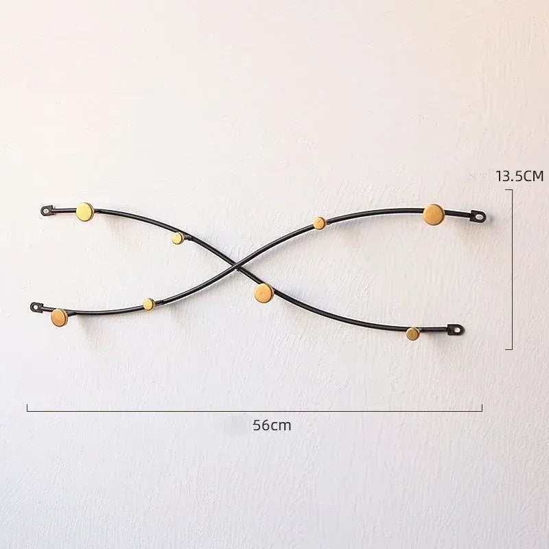 Porte-manteau mural design - Maintenez une entrée organisée avec style Noir forme X