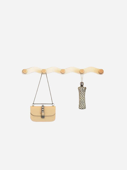 Porte manteau mural design vague en fer sans perçage