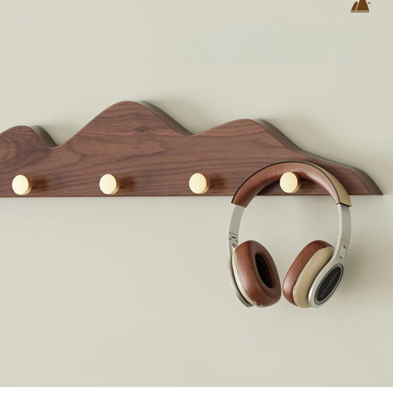 Porte-manteau mural en bois massif crochets - Aéraly