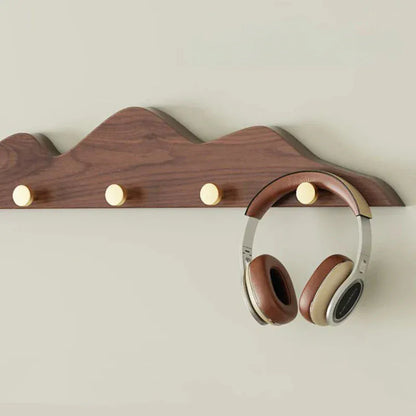 Porte-manteau mural en bois massif crochets