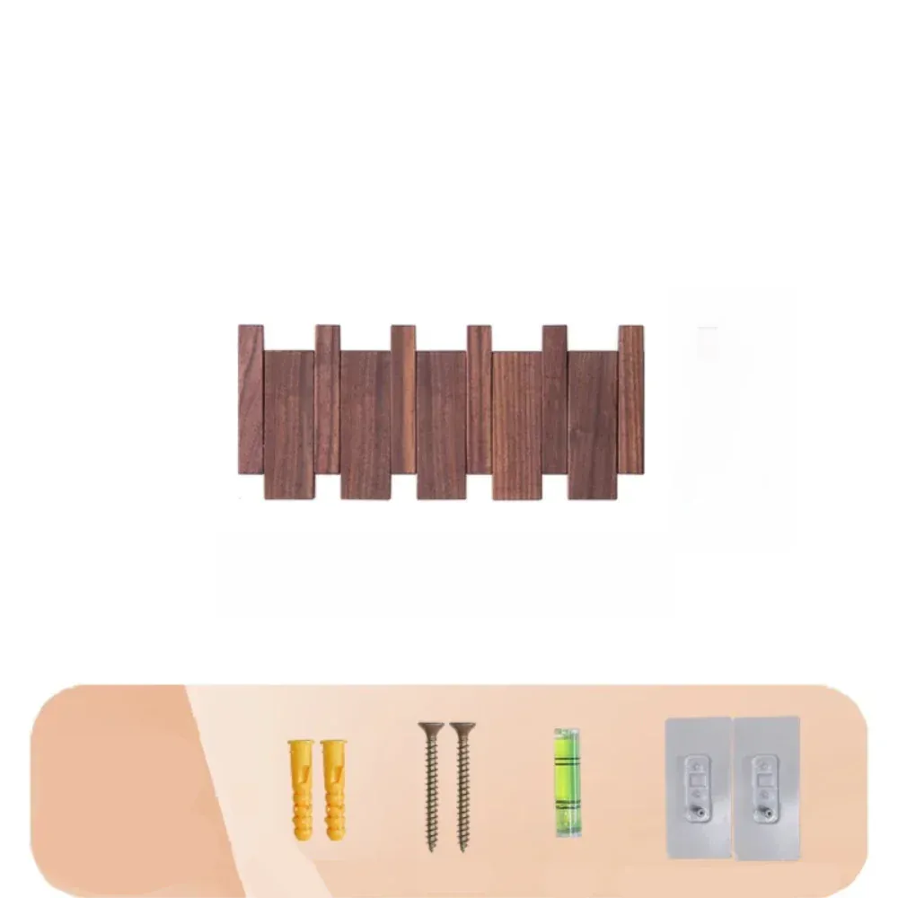 Porte-manteau mural en bois touches piano crochets - Organiser votre entrée