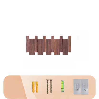 Porte-manteau mural en bois touches piano crochets - Organiser votre entrée