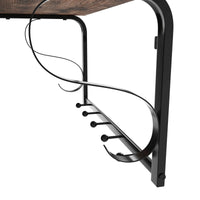 Porte-manteau mural industriel avec étagère et barre de suspension - Aéraly