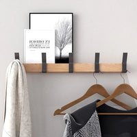 Porte manteau mural nordique en bois et aluminium – Élégance et praticité - Aéraly