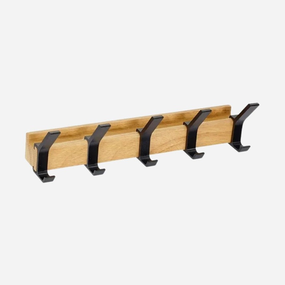 Porte manteau mural nordique en bois et aluminium – Élégance et praticité - Aéraly