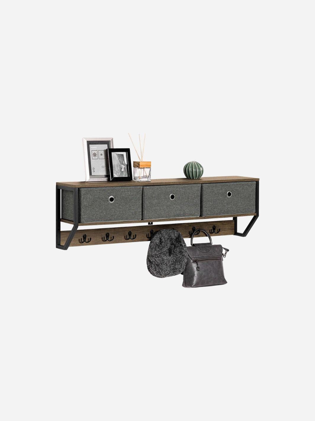 Porte-manteau mural style vintage Noir/Gris