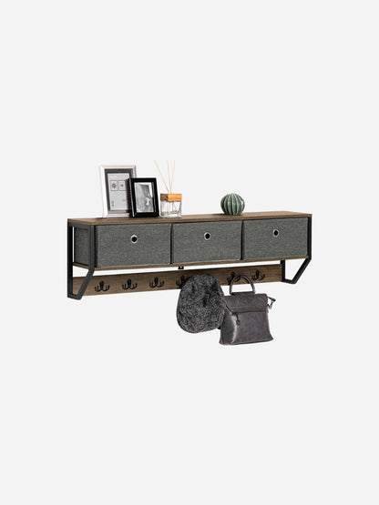 Porte-manteau mural style vintage Noir/Gris