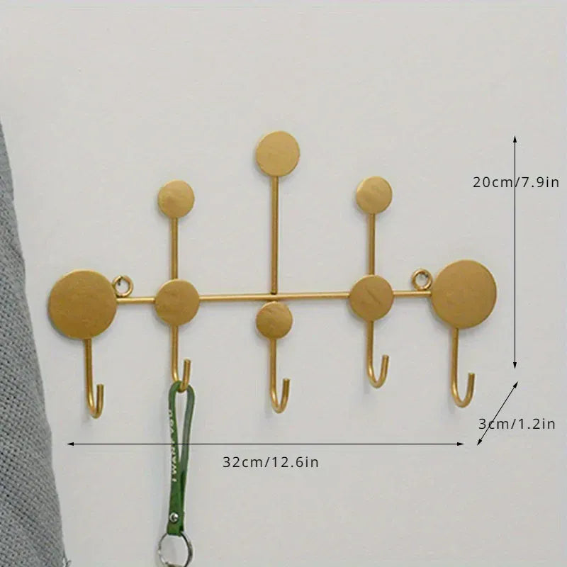 Porte-manteau scandinave mural décoratif Gold