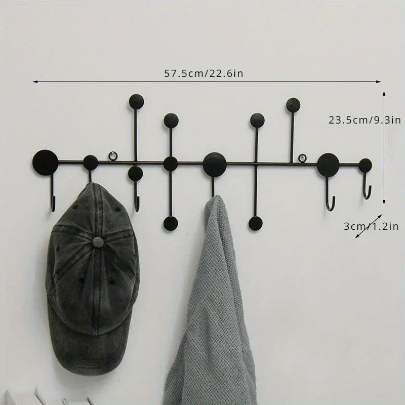 Porte-manteau scandinave mural décoratif Noir