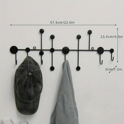 Porte-manteau scandinave mural décoratif Noir