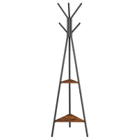 Porte-manteau sur pied original en métal et bois avec étagères - Aéraly