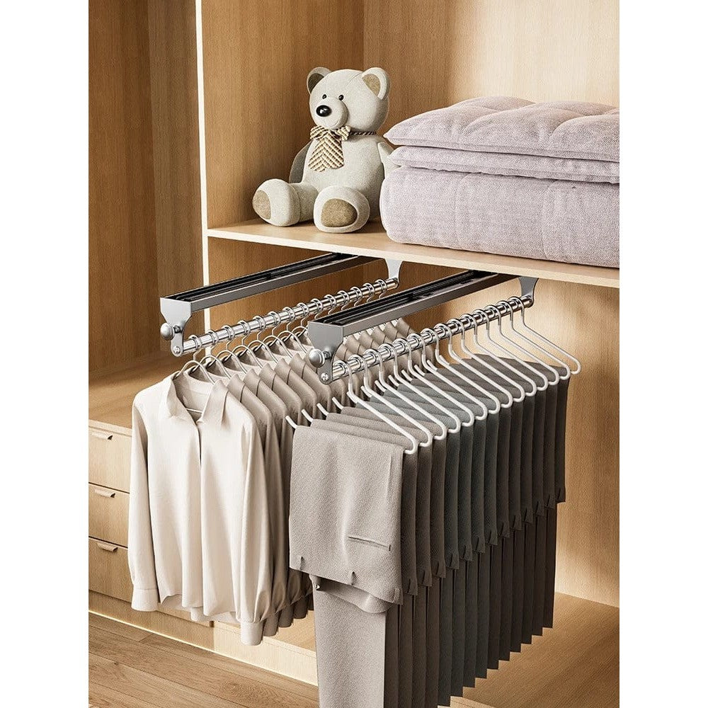 Porte pantalon coulissant – tringle extractible pour dressing - Aeraly