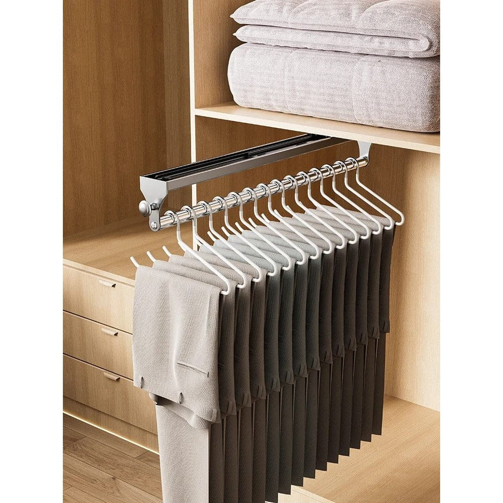 Porte pantalon coulissant – tringle extractible pour dressing - Aeraly