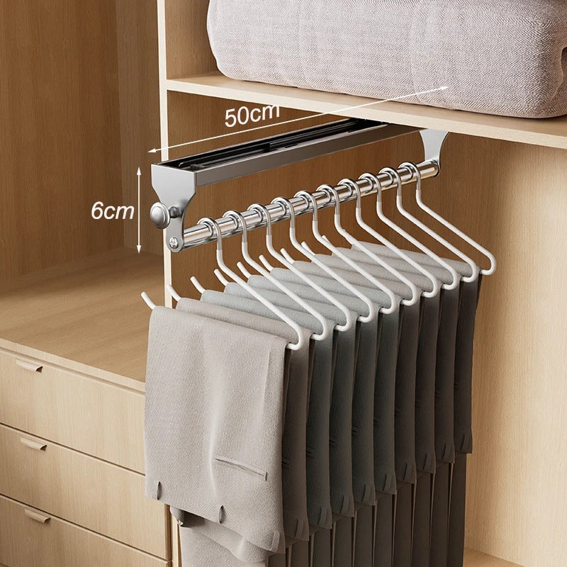 Porte pantalon coulissant – tringle extractible pour dressing - Aeraly