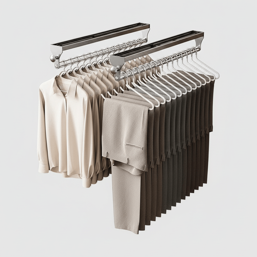 Porte pantalon coulissant – tringle extractible pour dressing - Aeraly