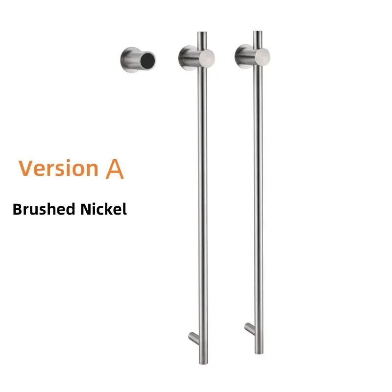 Porte-serviettes chauffant salle de bain 220V / Brossé nickel A