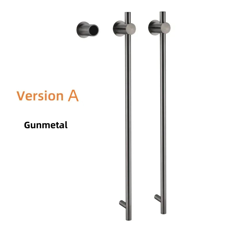 Porte-serviettes chauffant salle de bain 220V / Gris anthracite A