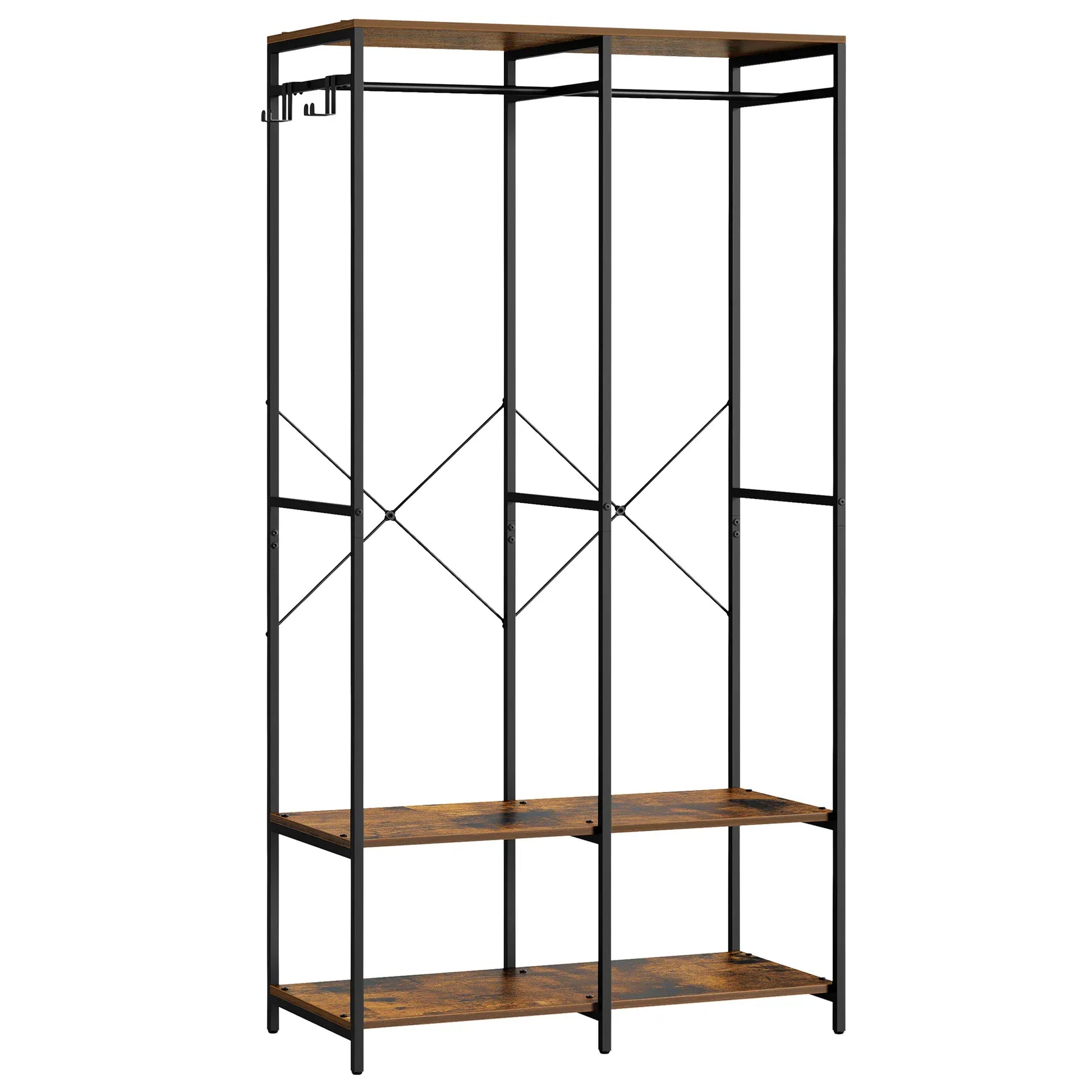 Porte vêtements chambre - Optimisez l'organisation de votre espace de rangement Marron