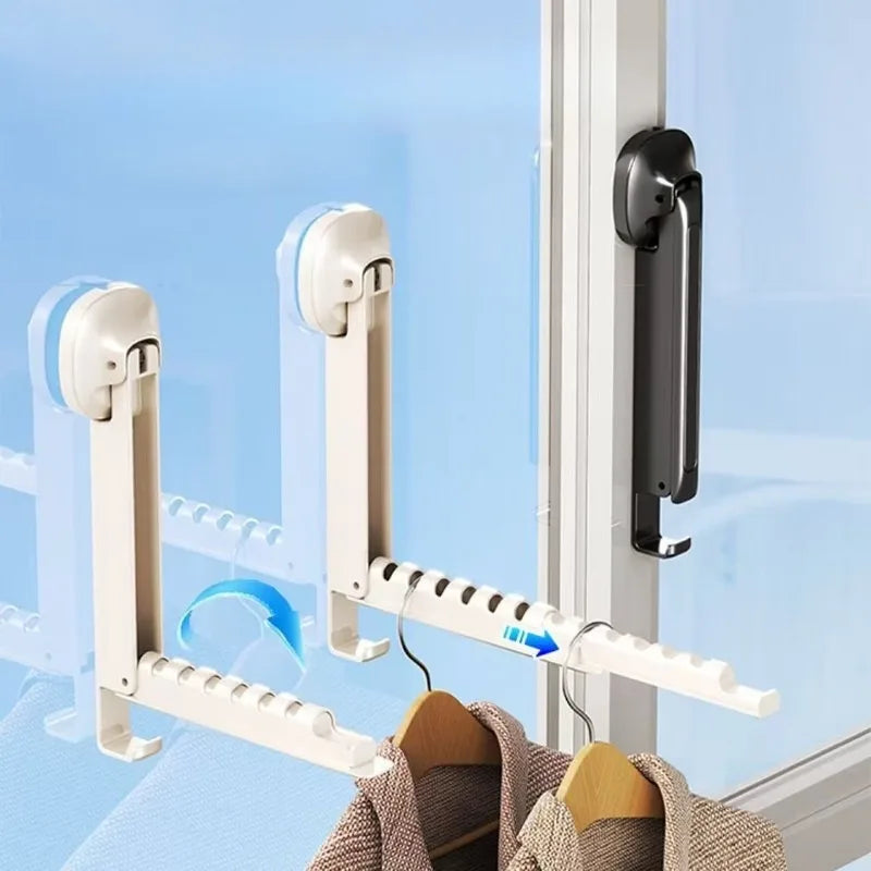 Porte-vêtements mural pliable ventouse - simplifient le séchage de votre linge - Aéraly