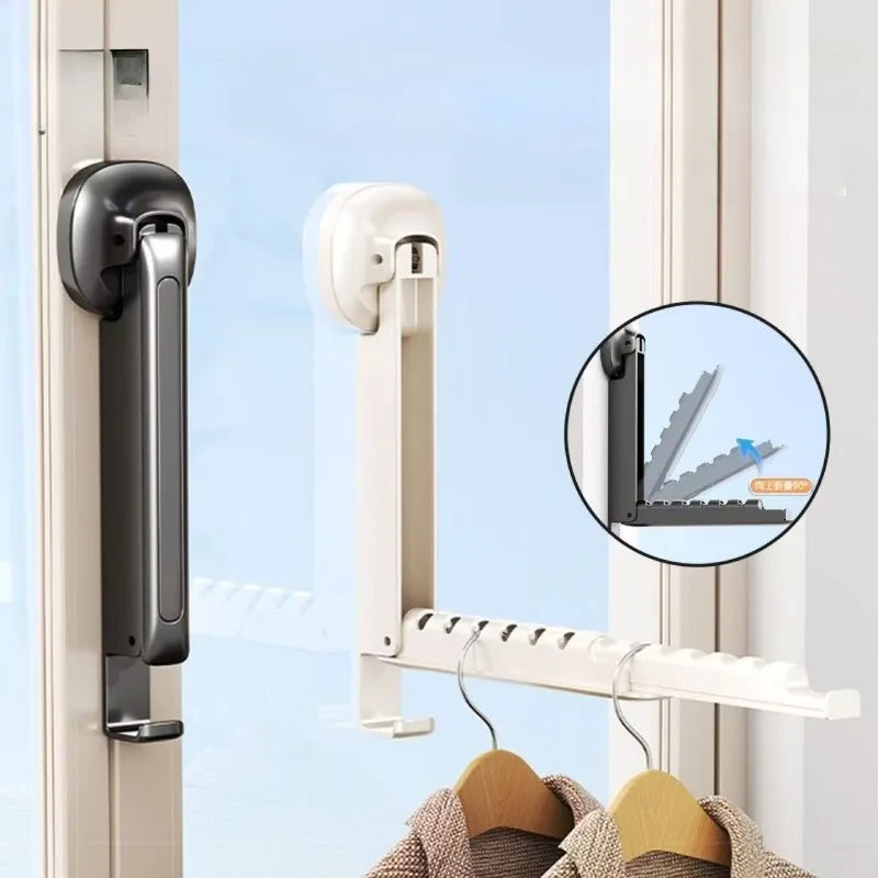 Porte-vêtements mural pliable ventouse - simplifient le séchage de votre linge - Aéraly