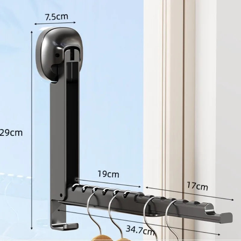 Porte-vêtements mural pliable ventouse - simplifient le séchage de votre linge - Aéraly
