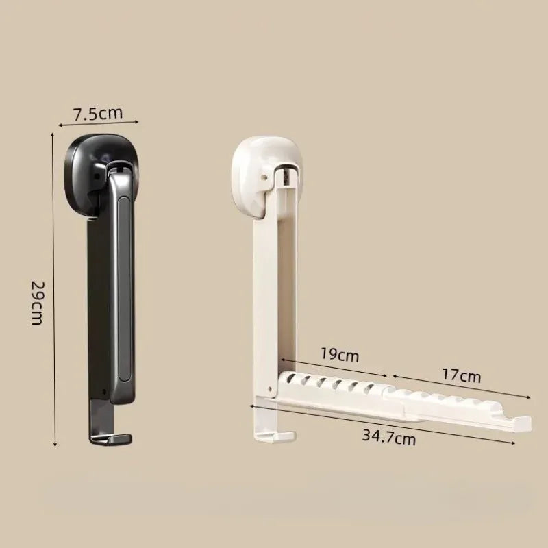 Porte-vêtements mural pliable ventouse - simplifient le séchage de votre linge