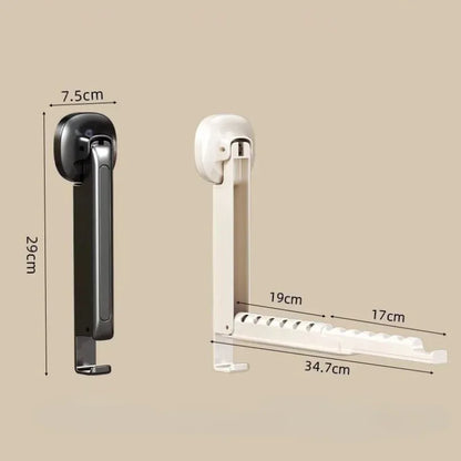 Porte-vêtements mural pliable ventouse - simplifient le séchage de votre linge