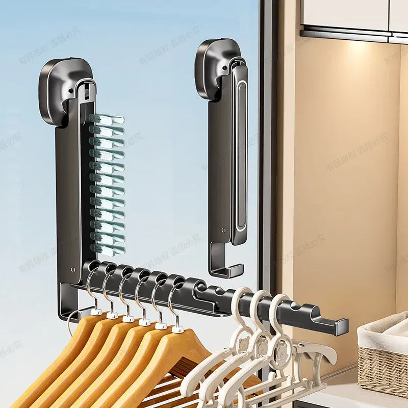 Porte-vêtements mural pliable ventouse - simplifient le séchage de votre linge