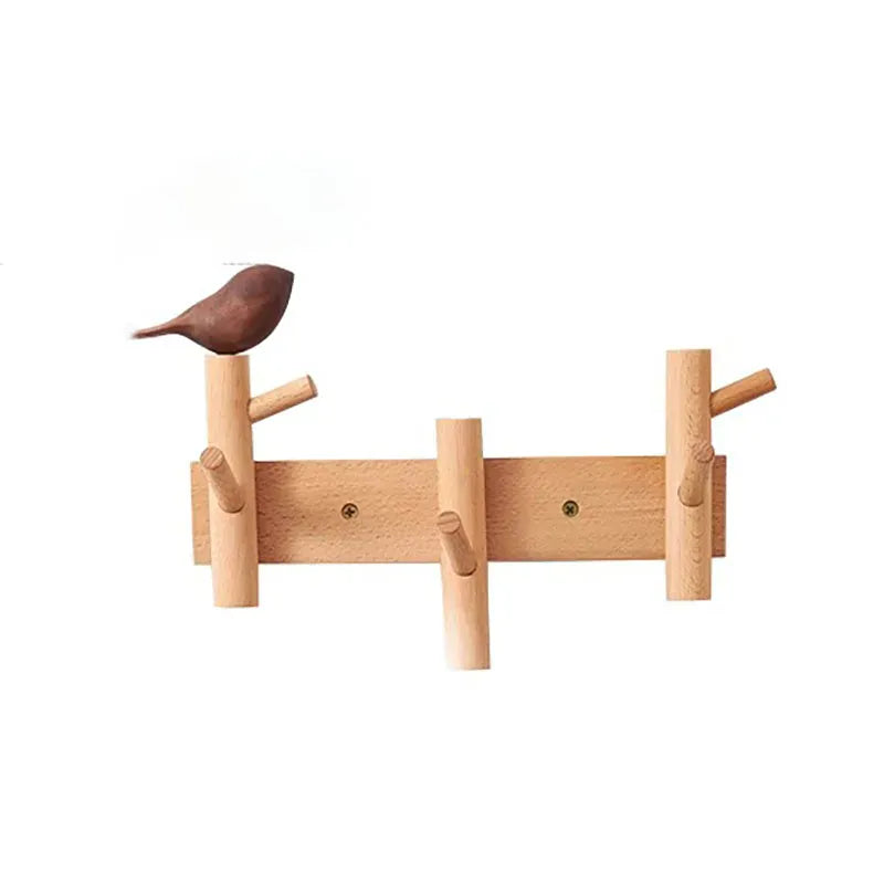 portemanteau bois mural - pour un rangement stylé et pratique 3 Crochets - Bois 4