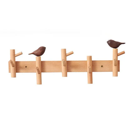 portemanteau bois mural - pour un rangement stylé et pratique 5 Crochets - Bois 3