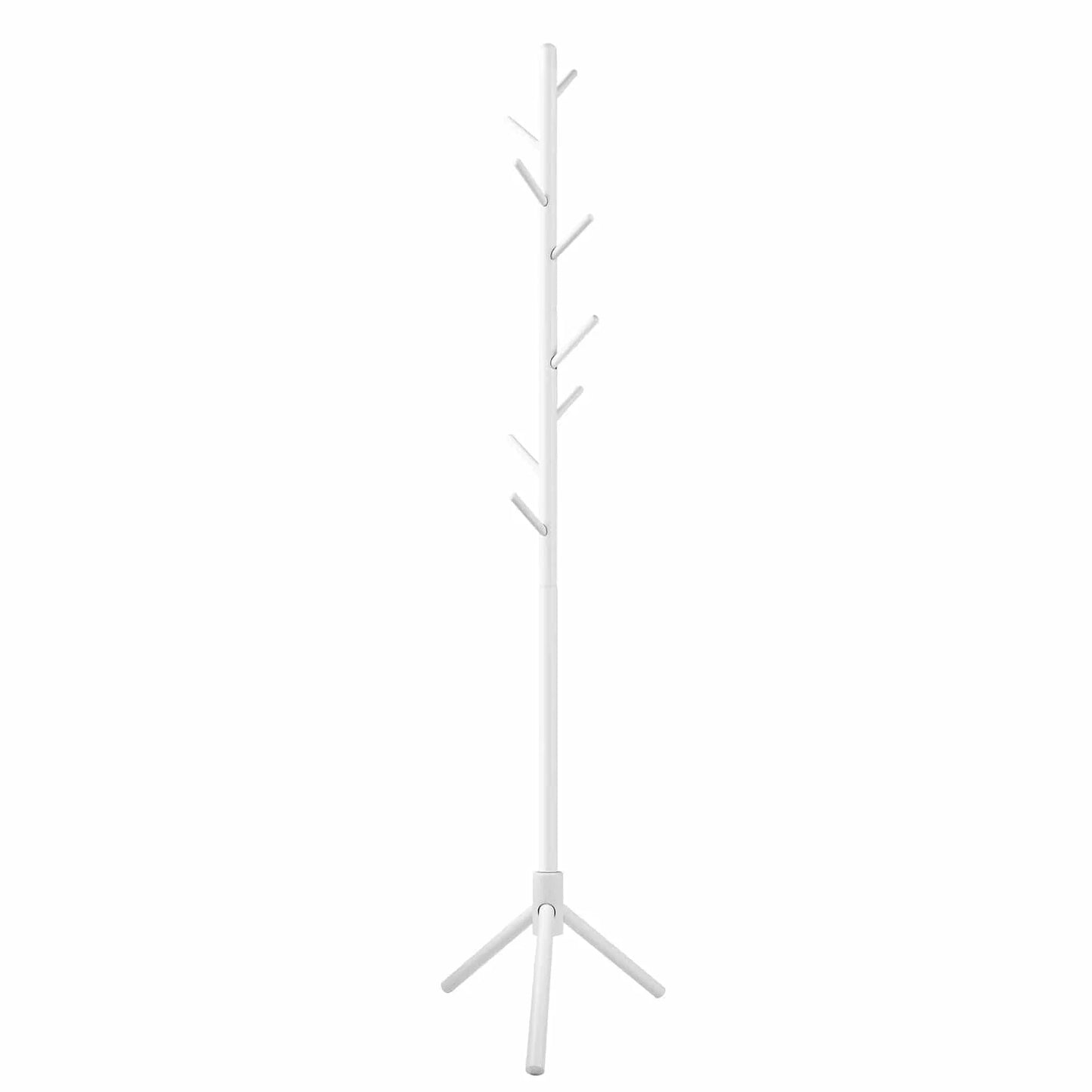 Solid Wood Coat Racks Stand Adjustable Height Clothes Hanger 8 Hook for Home Entryway Clothes Hat Scarves Handbags Rack 75cm-175cm 1