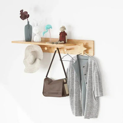 Portemanteau mural bois crochets entrée - Accrochez vos vêtements avec style !
