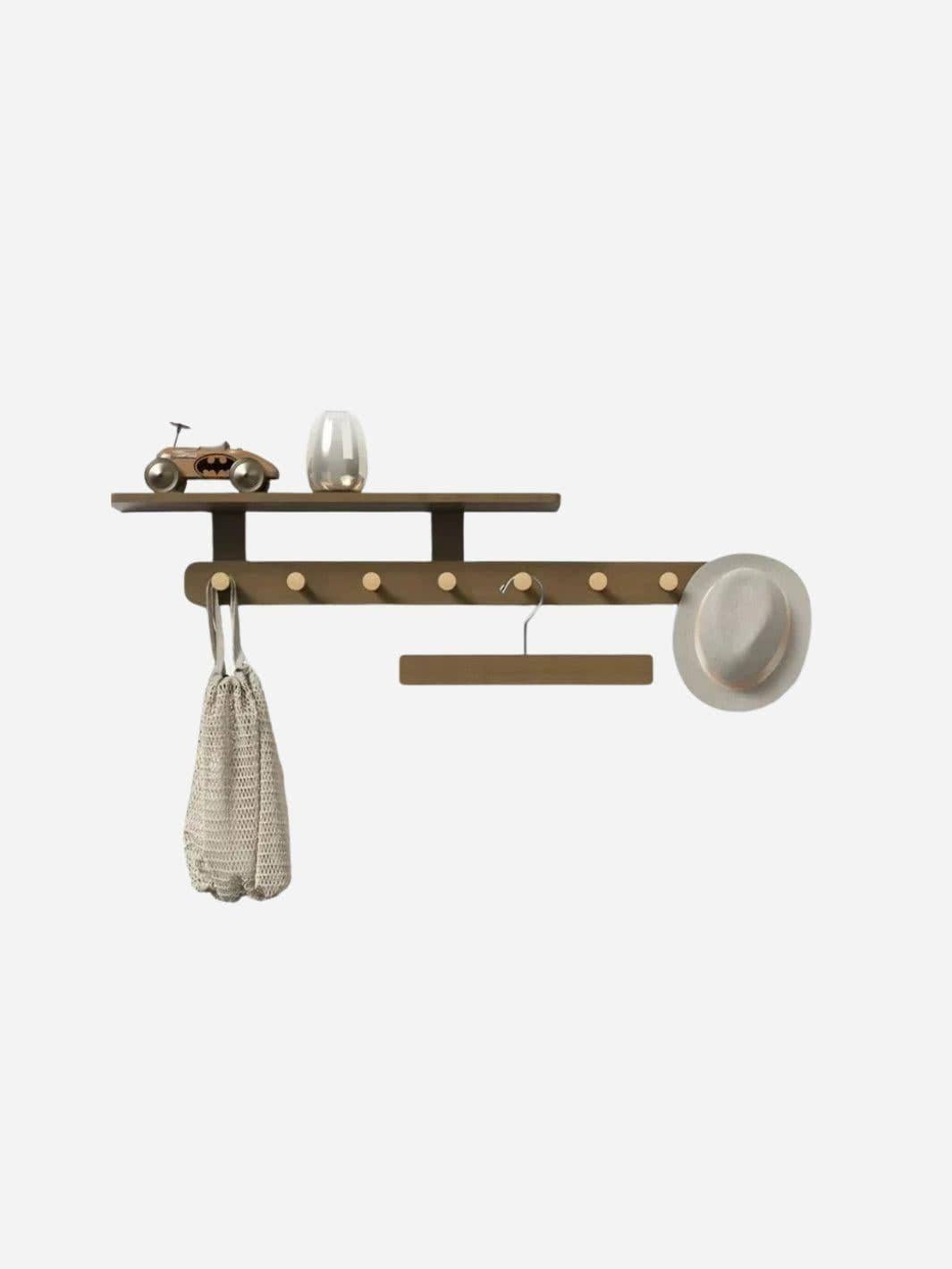 Portemanteau mural bois crochets entrée - Accrochez vos vêtements avec style !