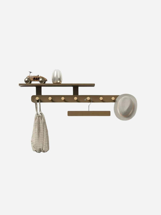 Portemanteau mural bois crochets entrée - Accrochez vos vêtements avec style !