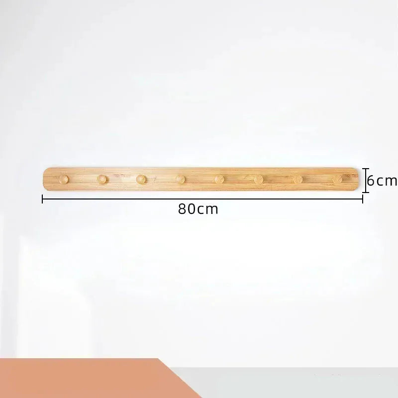 Portemanteau mural bois crochets entrée - Accrochez vos vêtements avec style ! A 8 Crochets