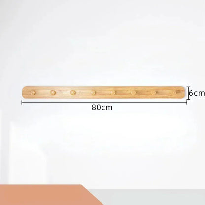 Portemanteau mural bois crochets entrée - Accrochez vos vêtements avec style ! A 8 Crochets