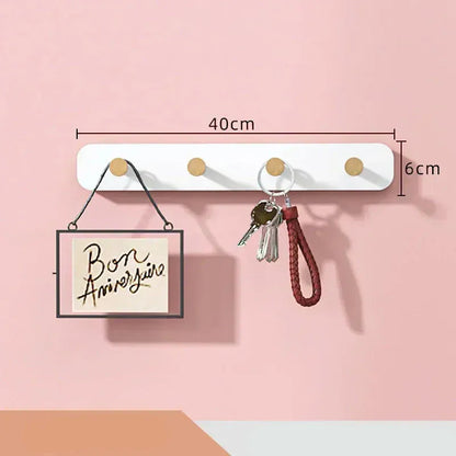 Portemanteau mural bois crochets entrée - Accrochez vos vêtements avec style ! B 4 Crochets