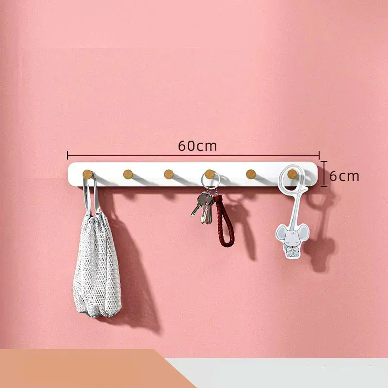 Portemanteau mural bois crochets entrée - Accrochez vos vêtements avec style ! B 6 Crochets