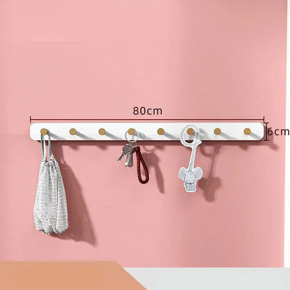 Portemanteau mural bois crochets entrée - Accrochez vos vêtements avec style ! B 8 Crochets