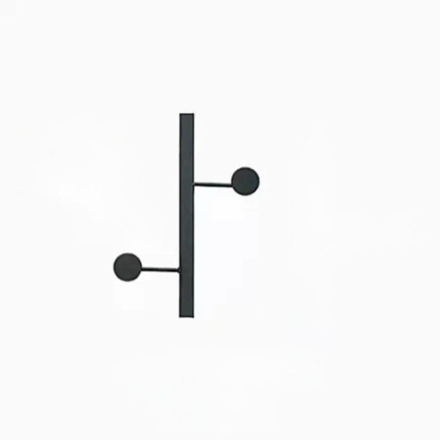 Porte manteau mural moderne pour vêtements 2 Crochets- Noir / 1 PCS