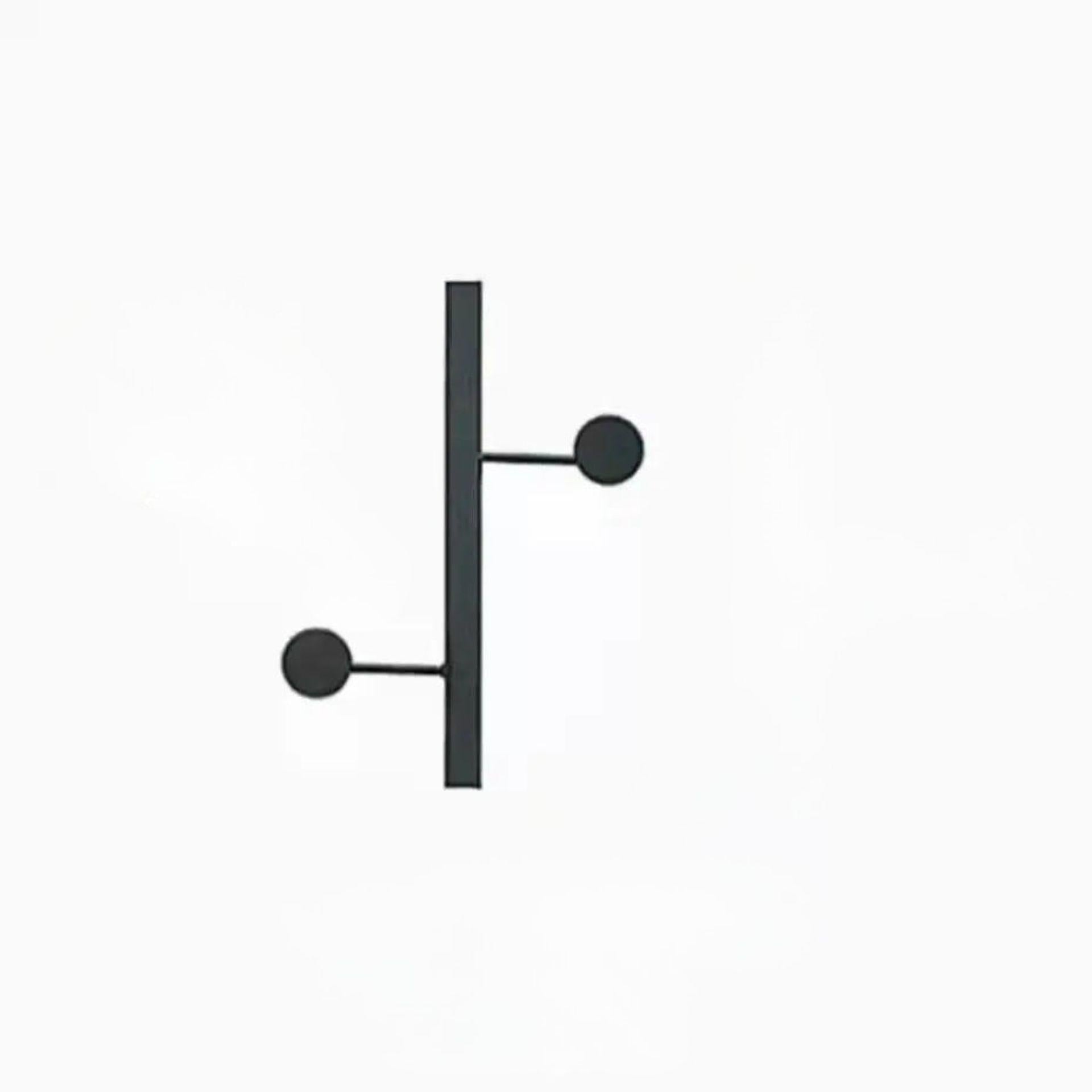 Porte manteau mural moderne pour vêtements 2 Crochets- Noir / 1 PCS