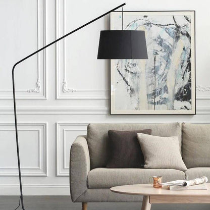 Lampadaire design noir abat-jour tissu ALONE