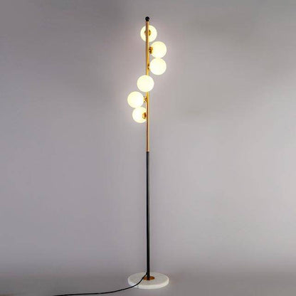 Lampadaire LED doré boule en verre 160cm RADIA