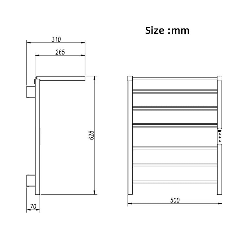 Radiateur Seche Serviette Salle de Bain Électrique 120W Tactile - Aeraly