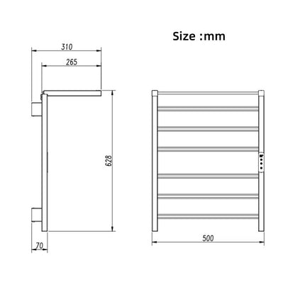 Radiateur Seche Serviette Salle de Bain Électrique 120W Tactile - Aeraly