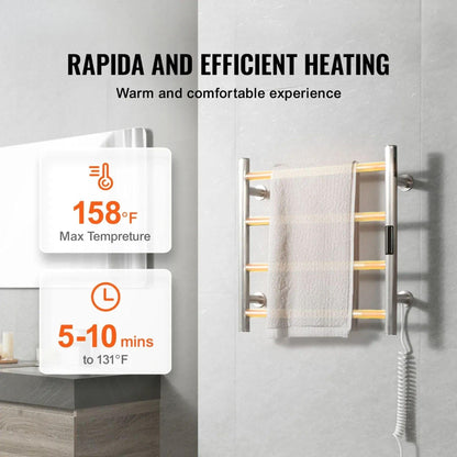 Radiateur Sèche serviettes chauffant mural avec minuterie et LED