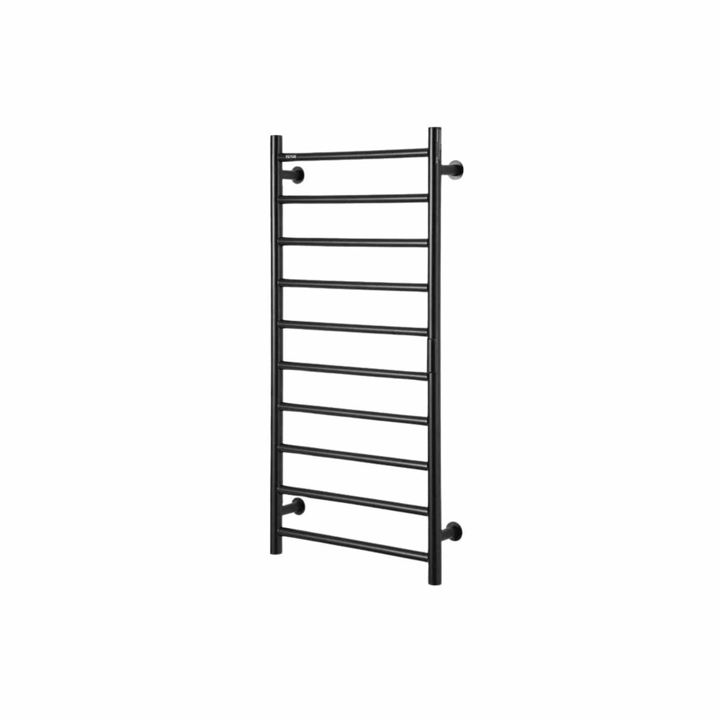 Radiateur Sèche serviettes chauffant mural avec minuterie et LED Noir 10 Barres