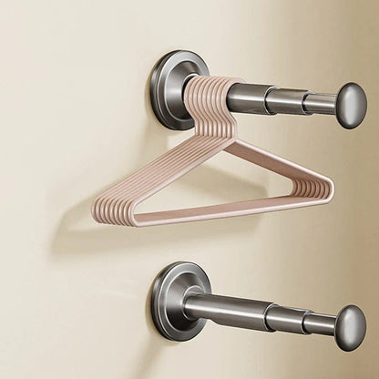 Range cintre télescopique mural 2 Noir