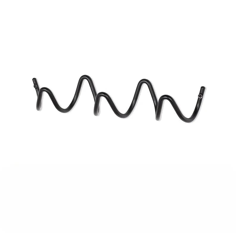 MOD Wavy Design Wall Mounted Coat Rack Modern Wall Rack Coat Storage Creative Hanger for Home Organization Hotel Store Decoration Black 3 hooks